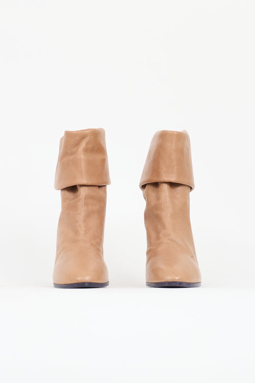 Chloé Leather Slouchy Ankle Boot