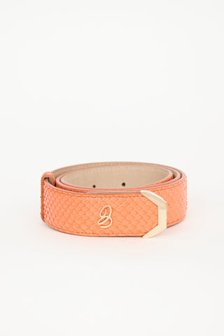 Chloé Textured Logo Belt