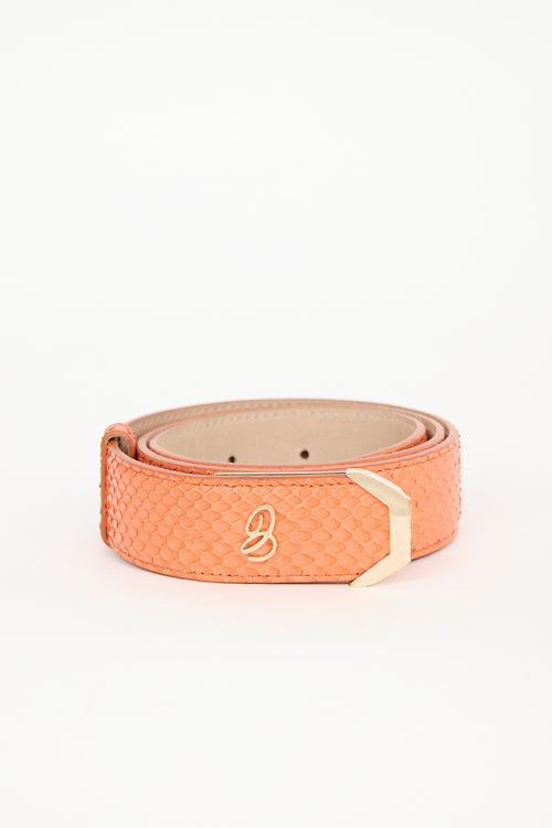 Chloé Textured Logo Belt