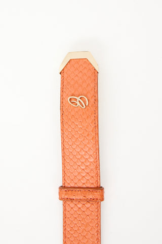 Chloé Textured Logo Belt
