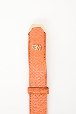 Chloé Textured Logo Belt