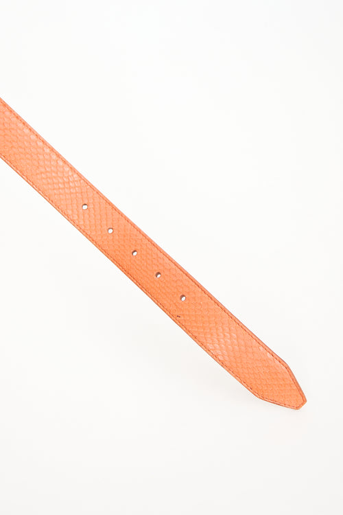 Chloé Textured Logo Belt