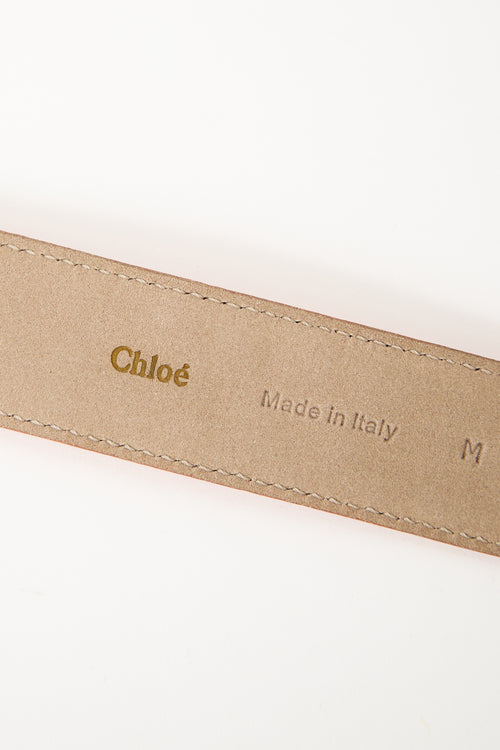 Chloé Textured Logo Belt