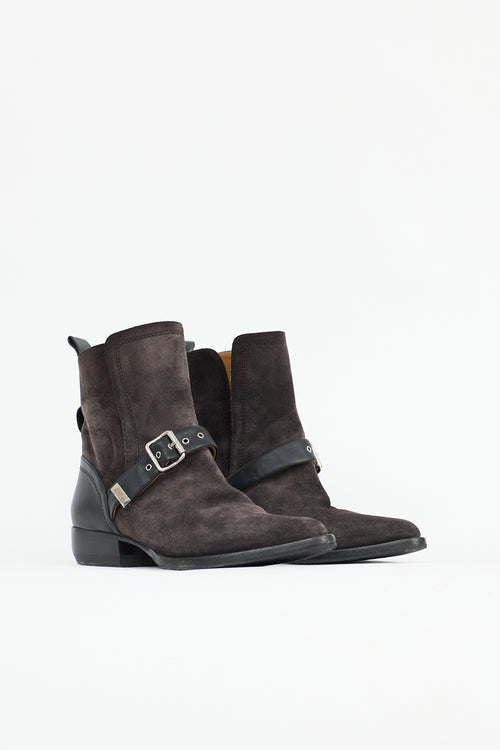 Chloé Suede Rylee Buckled Boot