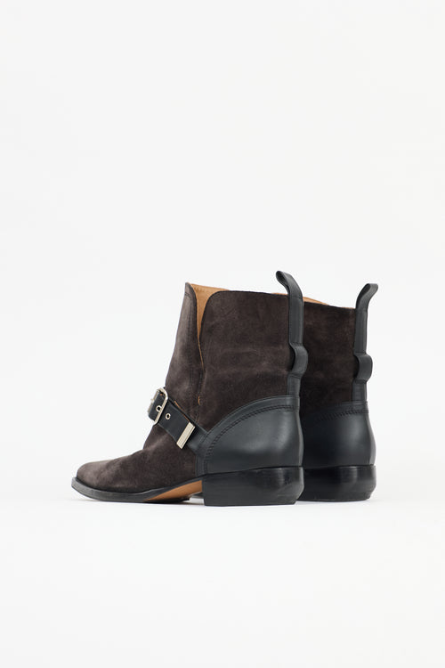 Chloé Suede Rylee Buckled Boot