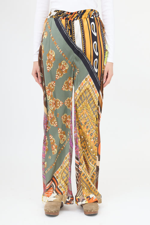 Chloé Silk Multi Print Pant