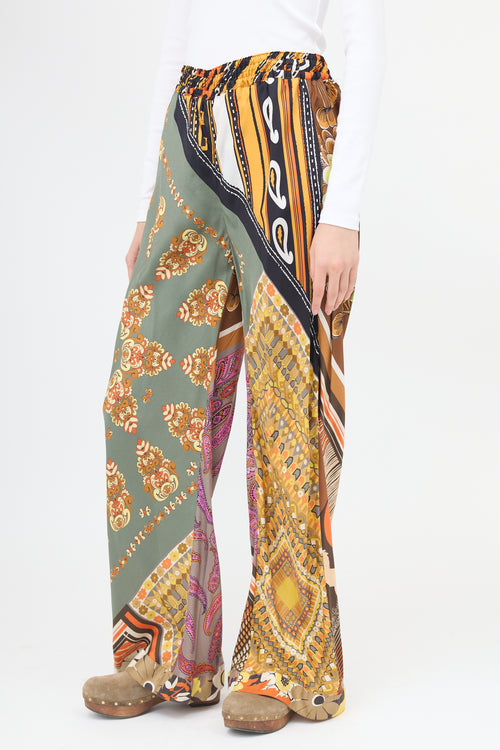 Chloé Silk Multi Print Pant