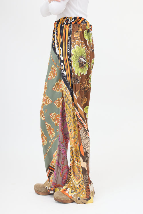 Chloé Silk Multi Print Pant