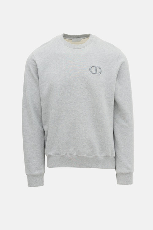 Dior Embroidered Logo Crewneck Sweatshirt