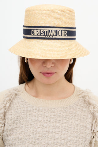 Dior Straw D-Bobby Small Brim Hat