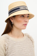Dior Straw D-Bobby Small Brim Hat