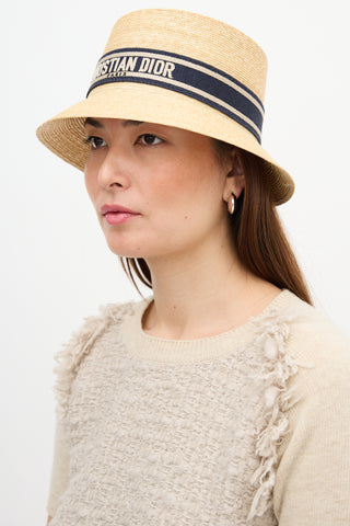 Dior Straw D-Bobby Small Brim Hat