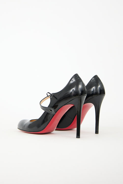 Christian Louboutin Patent Sock 70 Mary Jane Pump