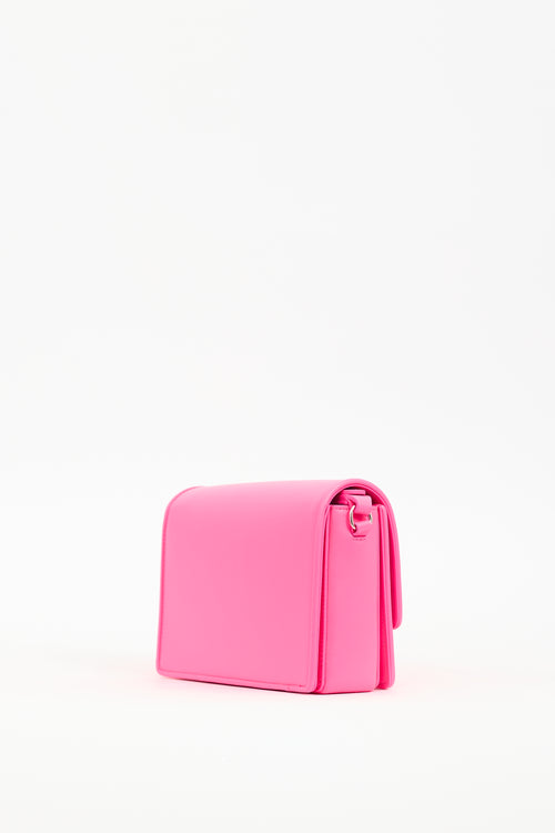 Christian Louboutin Neon Pink Leather Carasky Bag