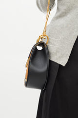 Chloé Black & Multi Embossed Leather Small Drew Crossbody Bag