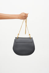 Chloé Black & Multi Embossed Leather Small Drew Crossbody Bag