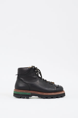 Climb Black Leather Lace Up Boot