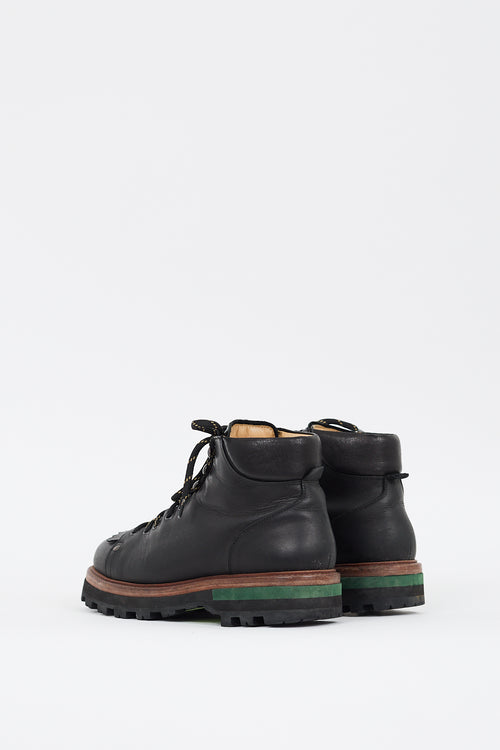 Climb Black Leather Lace Up Boot