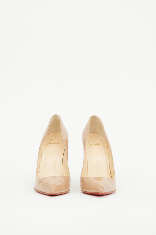 Christian Louboutin Beige Patent Kate Pump