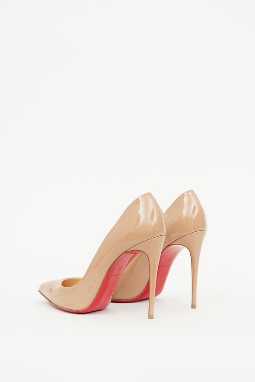 Christian Louboutin Beige Patent Kate Pump