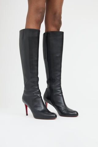 Christian Louboutin Black Leather Botalili Boot