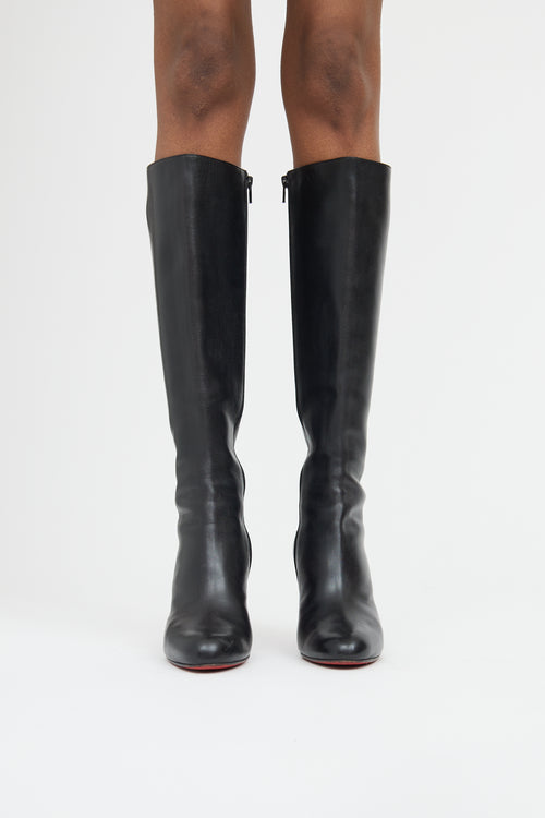 Christian Louboutin Black Leather Botalili Boot