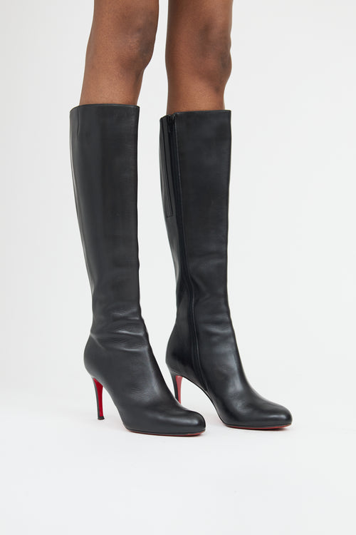 Christian Louboutin Black Leather Botalili Boot