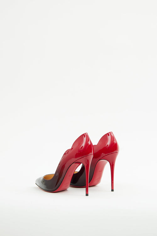 Christian Louboutin Black & Red Hot Chick 100 Pump