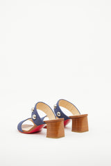 Denim & Silver-Tone Simple Bille Sandal Christian Louboutin