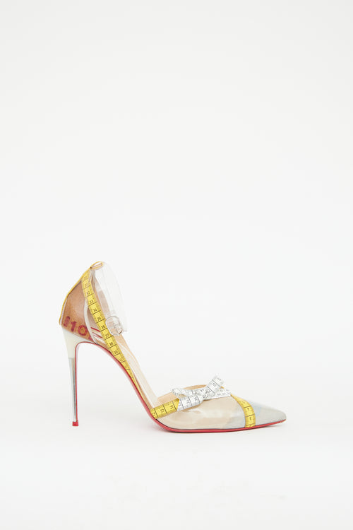 Christian Louboutin PVC Ruler Print D'Orsay Pump