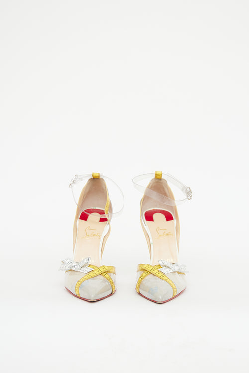 Christian Louboutin PVC Ruler Print D'Orsay Pump