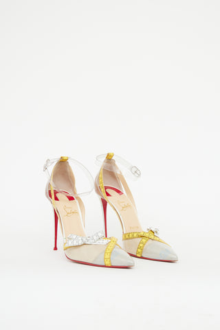 Christian Louboutin PVC Ruler Print D'Orsay Pump