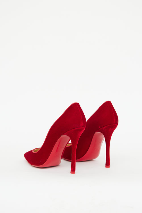 Christian Louboutin Red Velvet  Pump