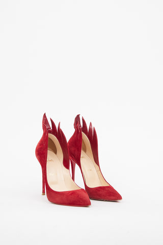 Christian Louboutin Red Suede Victorina Pump