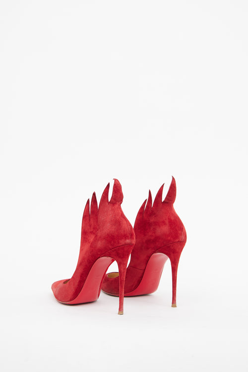 Christian Louboutin Red Suede Victorina Pump