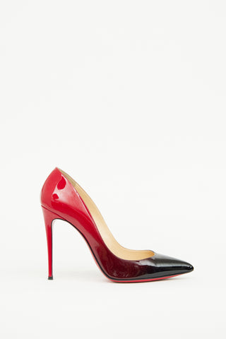 Christian Louboutin Red & Black Pigelle 100 Pump