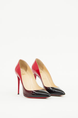 Christian Louboutin Red & Black Pigelle 100 Pump