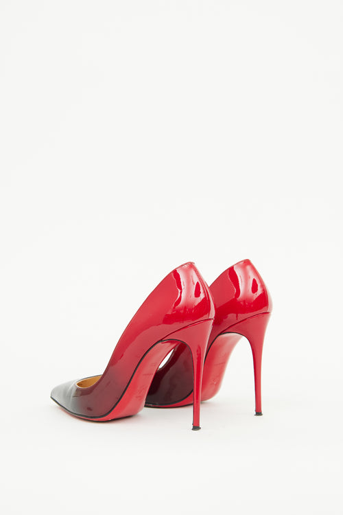 Christian Louboutin Red & Black Pigelle 100 Pump