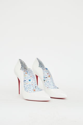 Christian Louboutin White Patent Hot Chick Pump