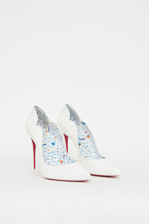 Christian Louboutin White Patent Hot Chick Pump