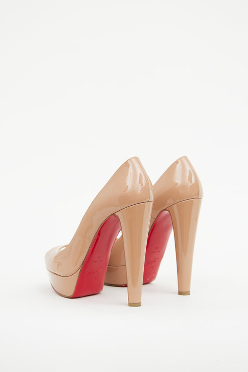 Christian Louboutin Beige Lady Peep Toe Pump