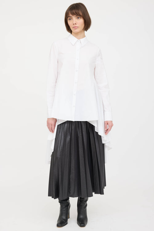 Co Pleated Shirt Dress