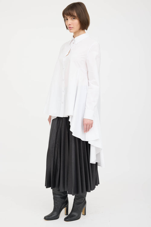 Co Pleated Shirt Dress