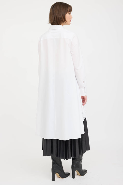 Co Pleated Shirt Dress