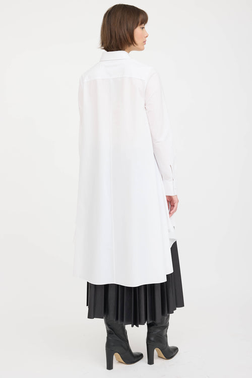 Co Pleated Shirt Dress