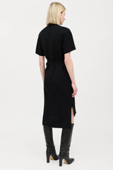 CO Wool Belted Mock Neck Dress