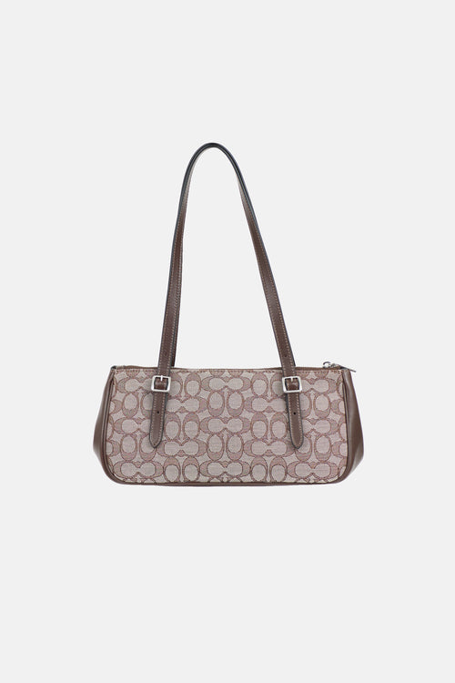 Coach Leather & Monogram Canvas Asher Bag