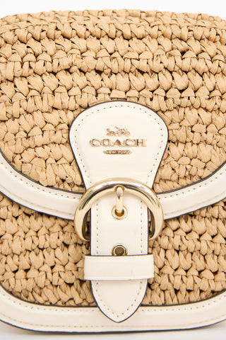 Coach Woven Straw Kleo Bag