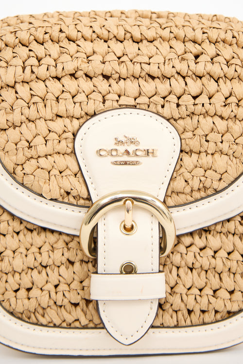 Coach Woven Straw Kleo Bag