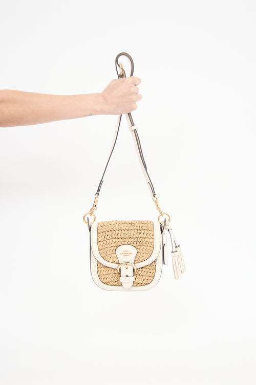 Coach Woven Straw Kleo Bag